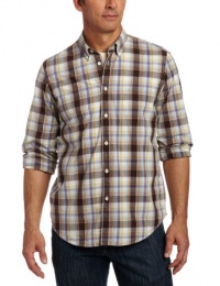 Saltaire Men's Long Sleeve Lucca Plaid Shirt