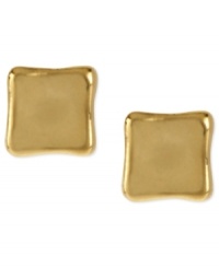 Be there and be square. This pair of sculptural stud earrings from Robert Lee Morris is crafted from gold-tone mixed metal, and features a concave shape for a bit of abstract appeal. Approximate drop: 1/3 inch.