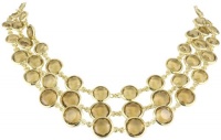 Anne Klein Beacon Gold-Tone Topaz Multi-Row Necklace