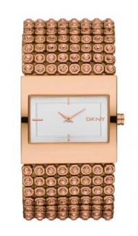 DKNY Watch, Women's Rose Gold Ion Plated Stainless Steel and Crystal Accent Bracelet NY8446