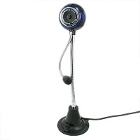 HDE Blue USB Webcam on Flexible Neck w/ Mic