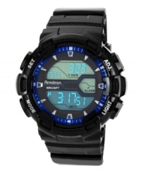 Never miss the action with this stylish sport watch from Armitron.