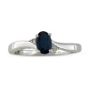 1/2ct Sapphire and Diamond Ring in Sterling Silver