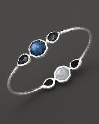 Onyx and faceted doublets of mother-of-pearl and clear quartz in sterling silver from Ippolita's Forest Wonderland collection.