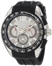 Invicta Men's 1850 S1 Chronograph Grey Dial Black Polyurethane Watch