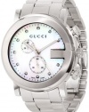 Gucci Unisex YA101351 G-Chrono Mother-Of-Pearl Diamonds Markers Dial Watch