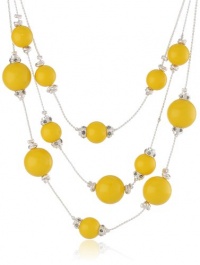 Kenneth Cole New York Urban Rings Yellow Bead Illusion Necklace, 20