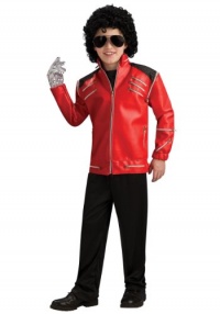 Michael Jackson Costume, Child's Deluxe Beat It Red Zipper Jacket Costume