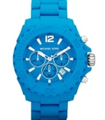 Go for color this season with the soothing blues on this Drake watch from Michael Kors.