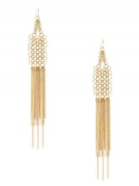 GUESS Gold-Tone Fringed Chain Earrings, GOLD