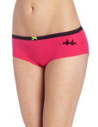 Betsey Johnson Women's Stretch Lo Rise Boyshort With Bow