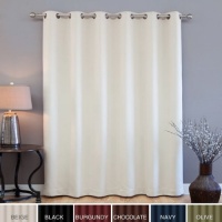 Wide Width Grommet Top Thermal Blackout Curtain 80W X 95L Panel - Beige - BWW