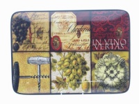 Certified International Vintage Wine Rectangular Platter, 14-Inch by 10-Inch