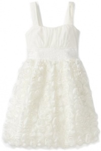 Ruby Rox Kids Girls 7-16x Rosette Dress, White, 12