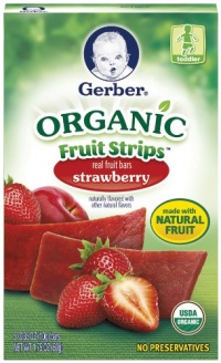 Gerber Organic Fruit Strips, Strawberry, 1.75 Ounce (Pack of 12)