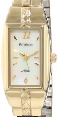 Armitron Women's 753414MPGP Gold-Tone NOW Mother-of-Pearl Dial Expansion Band Watch