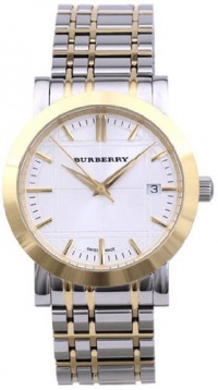 Burberry Men's BU1358 Silver/White Two tone Stainless steel Watch