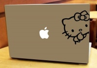 Apple Macbook Vinyl Decal Sticker - Hanging Hello Kitty