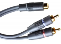 Monster ILJRY-1 F Single Female RCA to Dual Male RCA Y-Adapter