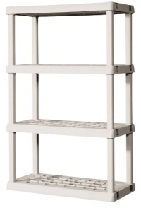 Sterilite Premium Heavy Duty 4-Shelf Storage Unit with Tubular Construction