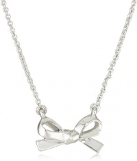 Kate Spade New York Skinny Mini Silver-Tone Bow Pendant Necklace