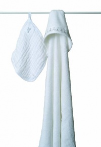 aden + anais Terry Hooded Towel and Muslin Washcloth Set, Water Baby