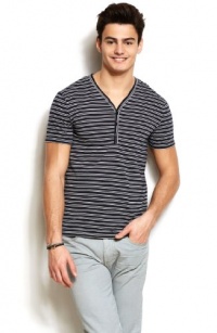 Armani Exchange Mens Stripe Pima Henley