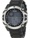 Armitron Men's 408232GRN Chronograph Black and Green Resin Digital Sport Watch