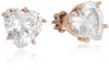 Juicy Couture Replenishment Cubic Zirconia Heart Stud Earrings