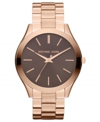 With a thin silhouette, this Slim Runway watch from Michael Kors brings big fashion.