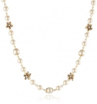 Anne Klein Baby's Breath Gold-Tone White Pearl Necklace, 16