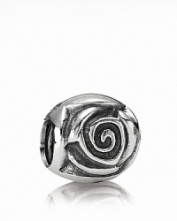 The rose is a timeless symbol of beauty and in sterling silver it's an essential charm for your PANDORA collection.