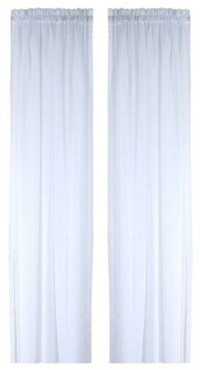 Ricardo Oyster Bay Sheer Voile Curtain Panel, 45-Inch Long, White