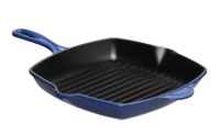 Le Creuset Enameled Cast-Iron 10-1/4-Inch Square Skillet Grill, Cobalt