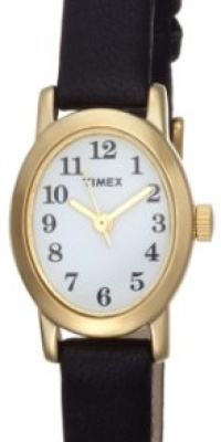 Timex Women's T2M566 Cavatina Black Leather Strap Watch