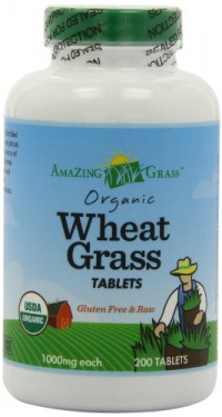 Amazing Grass Organic Wheat Grass Tablets, 200-Count Bottle