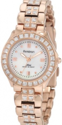 Armitron Women's 753689MPRG NOW Swarovski Crystal Accented Rose-gold-Tone Dress Watch