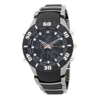 U.S. Polo Assn. Men's US8163 Analog-Digital Black Dial Gun Metal Bracelet Watch