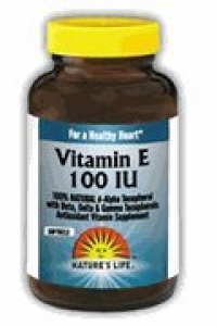 Nature's Life E, 100 IU, Natural Alpha and Mixed Tocopherols  , 100 Softgels