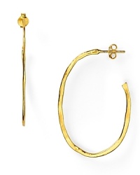 Going for the gold doesn't get more glamorous than with this pair of simply styled 18-karat vermeil hoops from Gorjana, which feature a slim, organic design.