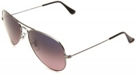 Ray-Ban Original 004/7758 Polarized Aviator Sunglasses,Gunmetal Frame/Blue Gradient Pink Lens,One Size