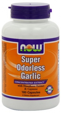 Now Foods Super Odorless Garlic 50mg Capsules, 180-Count