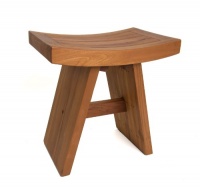 Solid Teak Indoor Outdoor Asian Stool #304