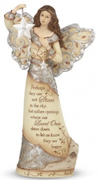 Pavilion Gift Company Elements 9-Inch Sympathy Angel Holding Star, Stars in the Sky