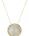 House of Harlow 1960 Two-Tone Engraved Sunburst Pendant Necklace