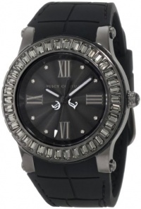 Juicy Couture Women's 1900885 Hrh Black Embossed Jelly Strap Watch