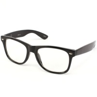 Retro Clark Kent Clear Lens Wayfarer Eye Glasses Black