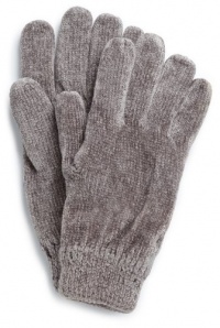 Isotoner Women's Solid Rayon Chenille Glove With Suede Palm Patch