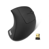 Anker 2.4G Wireless Vertical Ergonomic Optical Mouse, 800 / 1200 /1600DPI, 5 Buttons - Black