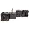 OREI 2 in 1 USA to Australia/China Adapter Plug (Type I) - 4 Pack, Black